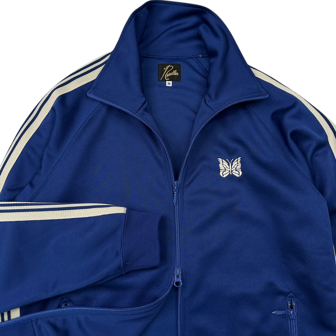 (M) NEEDLES TRACK JACKET - BLUE - Image 4
