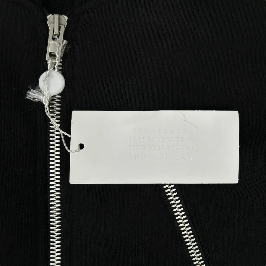 MAISON MARGIELA 14 ZIP HOODIE - BLACK - Image 3