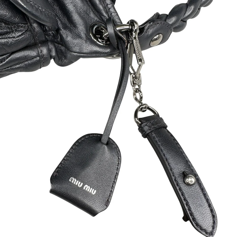 MIU MIU BLACK COFFER SHOULDER BAG - Image 6