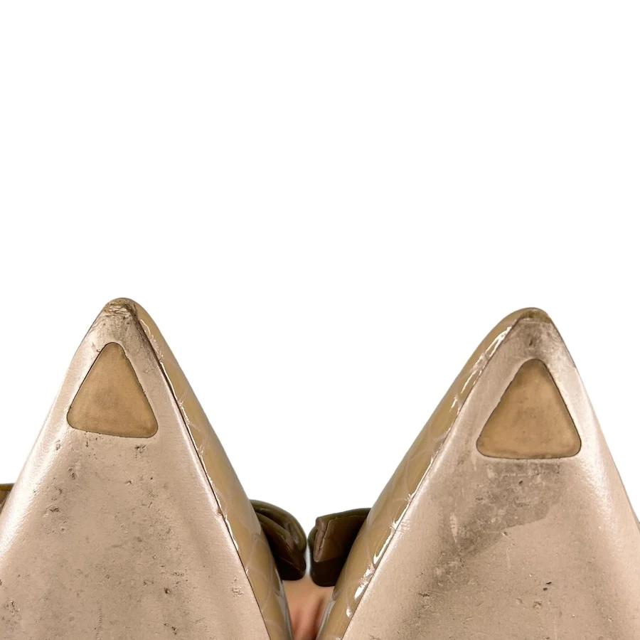 MIU MIU PATENT LEATHER CROCODILE PRINT KITTEN HEELS - Image 8
