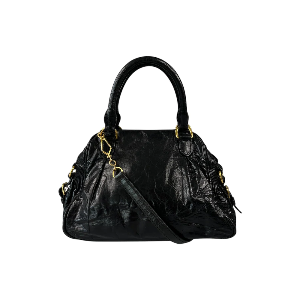 MIU MIU SHOULDER BAG - BLACK / GOLD - Image 2