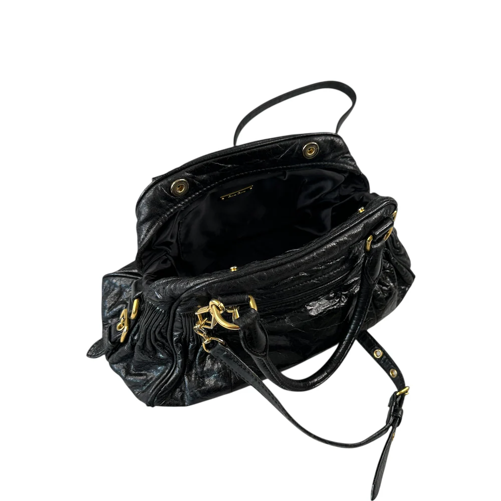 MIU MIU SHOULDER BAG - BLACK / GOLD - Image 7
