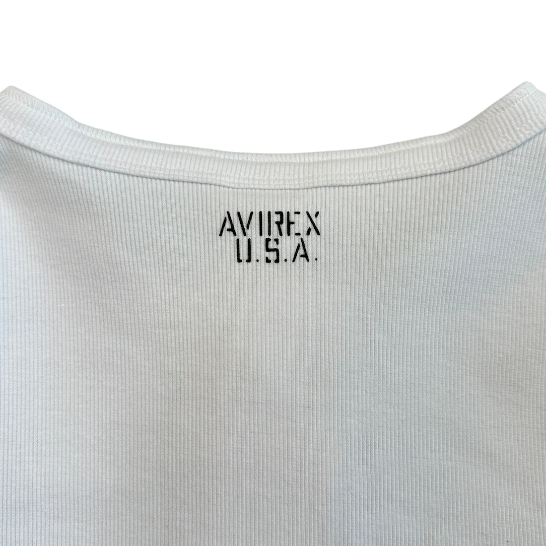 (NEW) AVIREX RIBBED EVERY DAY HENLEY LONG SLEEVE - WHITE - Image 7