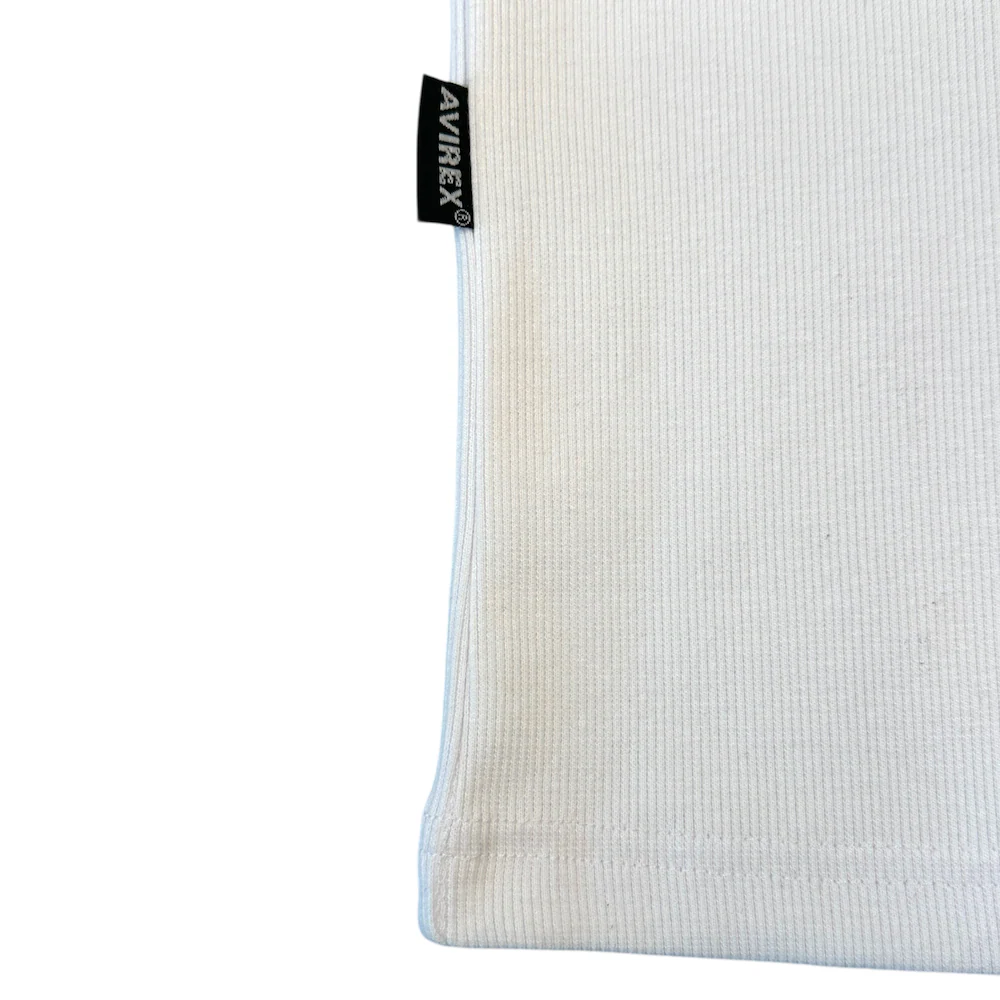 (NEW) AVIREX RIBBED EVERY DAY HENLEY SHORT SLEEVE - WHITE - Image 7
