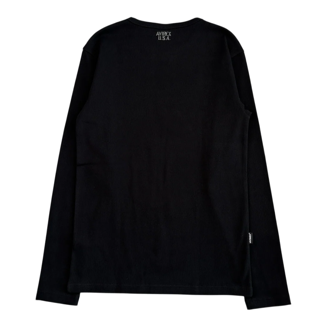 (NEW) AVIREX RIBBED EVERY DAY LONG SLEEVE - BLACK - Image 5