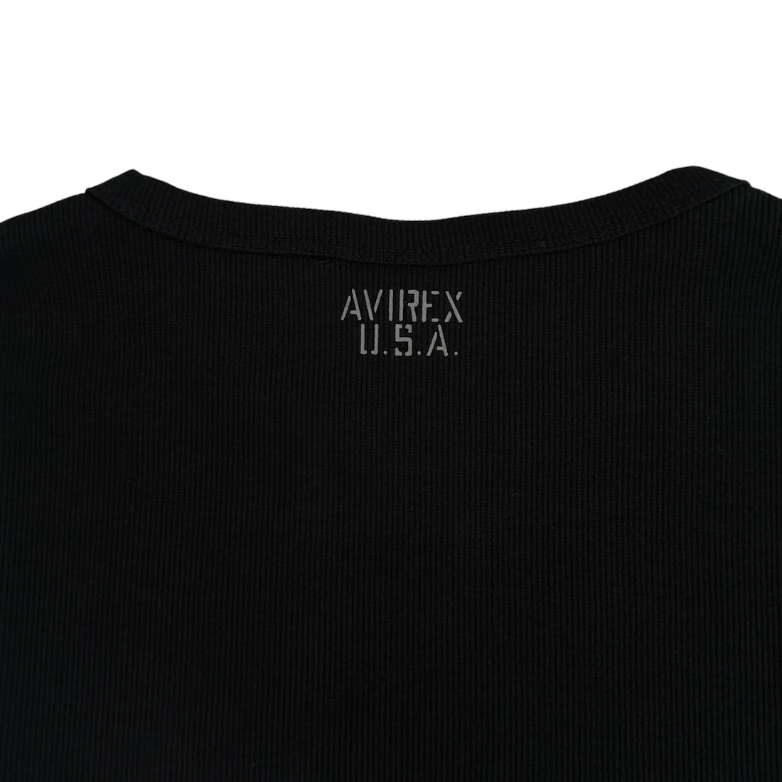 (NEW) AVIREX RIBBED EVERY DAY LONG SLEEVE - BLACK - Image 6