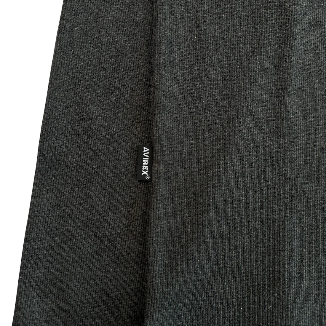 (NEW) AVIREX RIBBED EVERY DAY LONG SLEEVE - CHARCOAL - Image 5