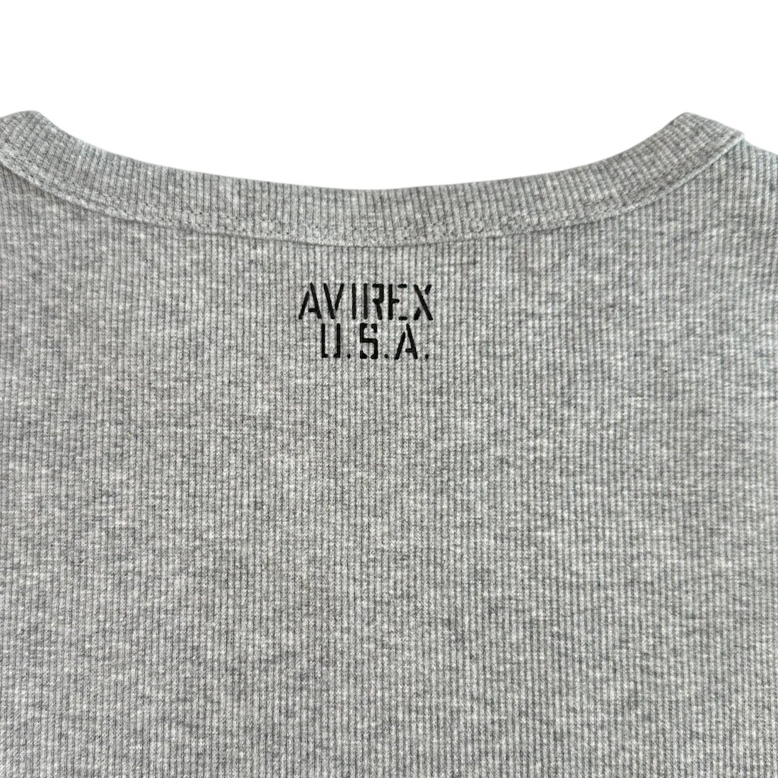 (NEW) AVIREX RIBBED EVERY DAY LONG SLEEVE - GREY - Image 6