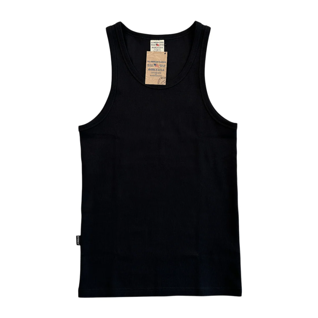 (NEW) AVIREX RIBBED EVERY DAY TANK TOP - BLACK