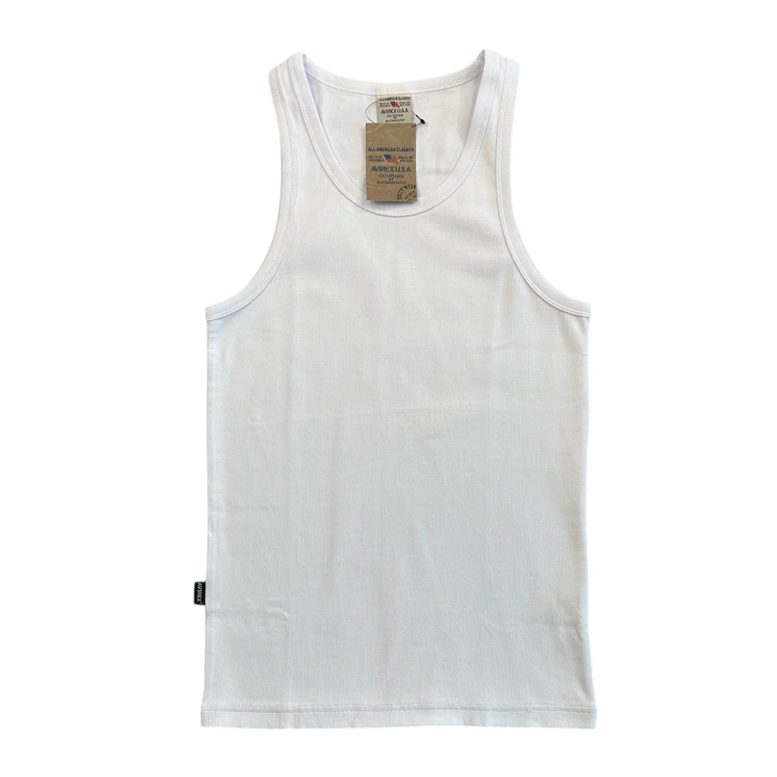 (NEW) AVIREX RIBBED EVERY DAY TANK TOP - WHITE