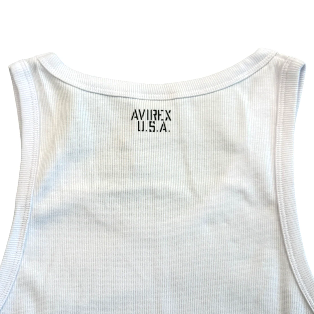 (NEW) AVIREX RIBBED EVERY DAY TANK TOP - WHITE - Image 4
