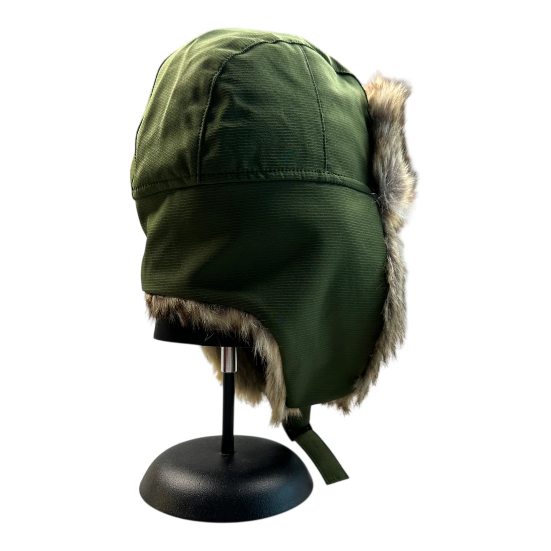 (NEW) AVIREX FAUX FUR FLIGHT HAT - GREEN (80058000-35) - Image 4