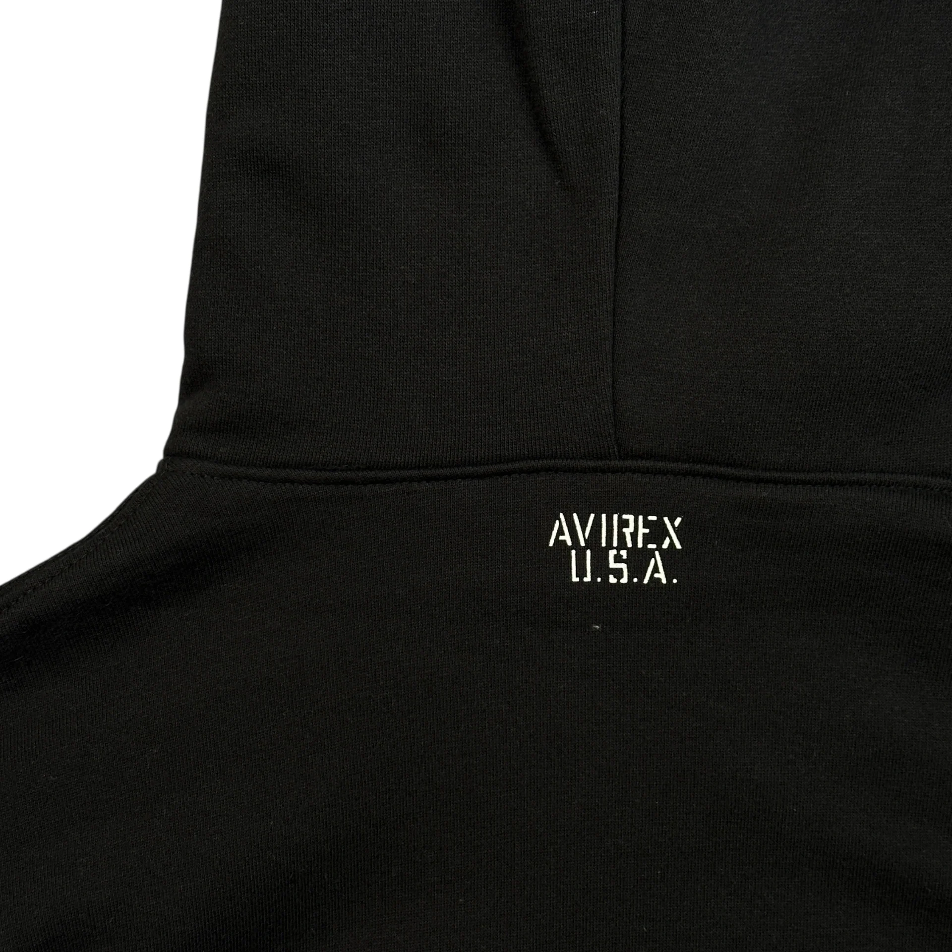 (NEW) AVIREX LOGO ZIP HOODIE - BLACK - Image 5