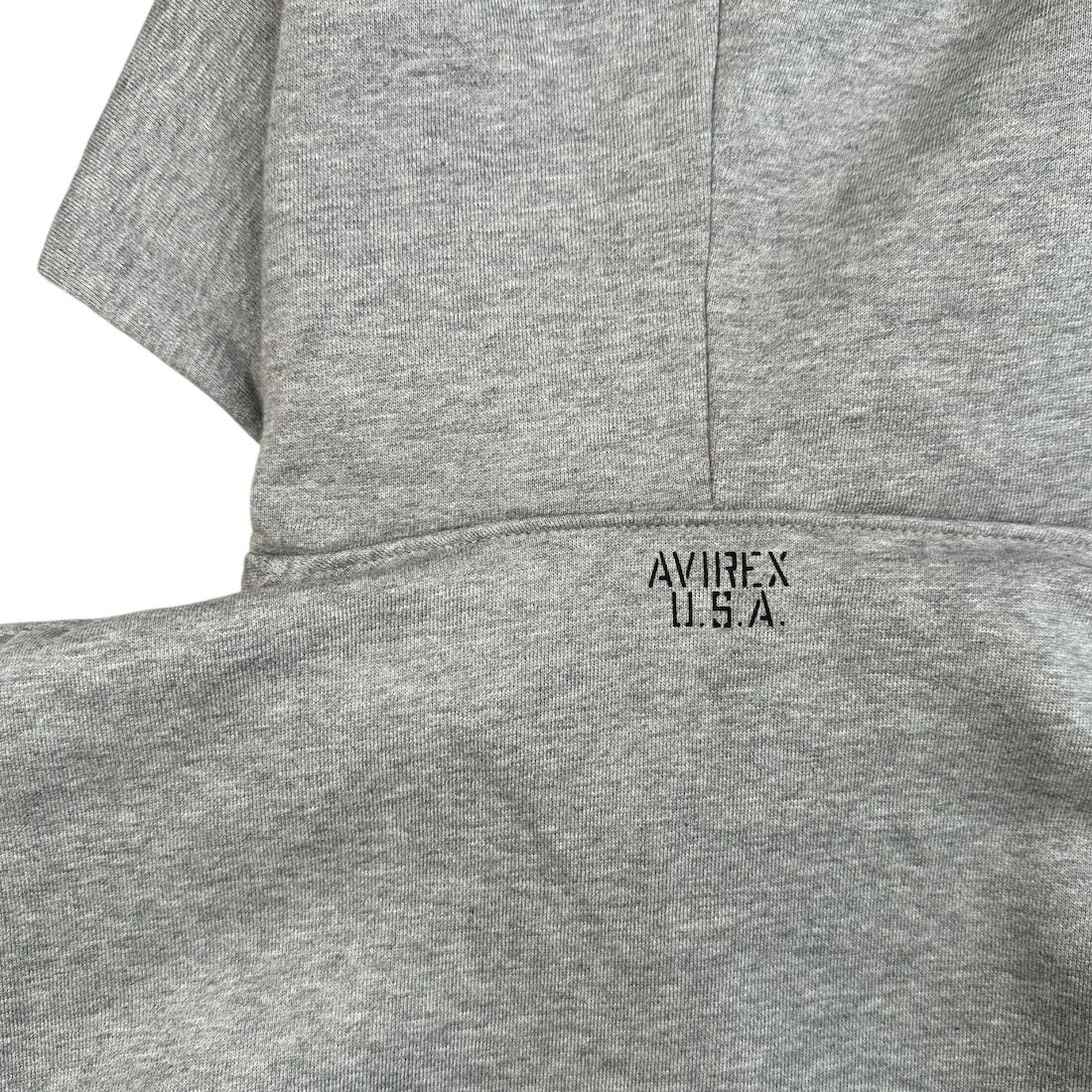 (NEW) AVIREX LOGO ZIP HOODIE - GREY - Image 4