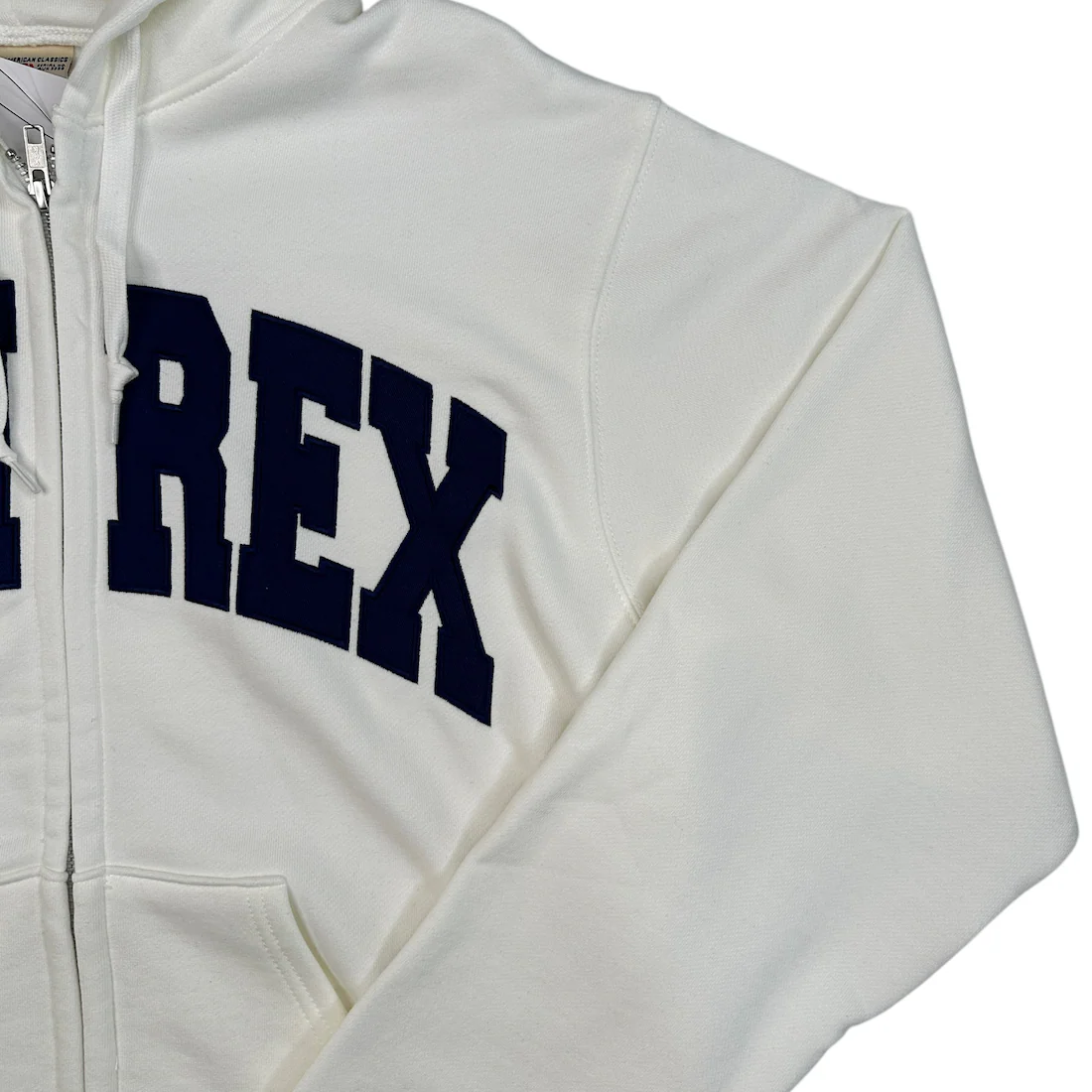 (NEW) AVIREX LOGO ZIP HOODIE - WHITE - Image 3