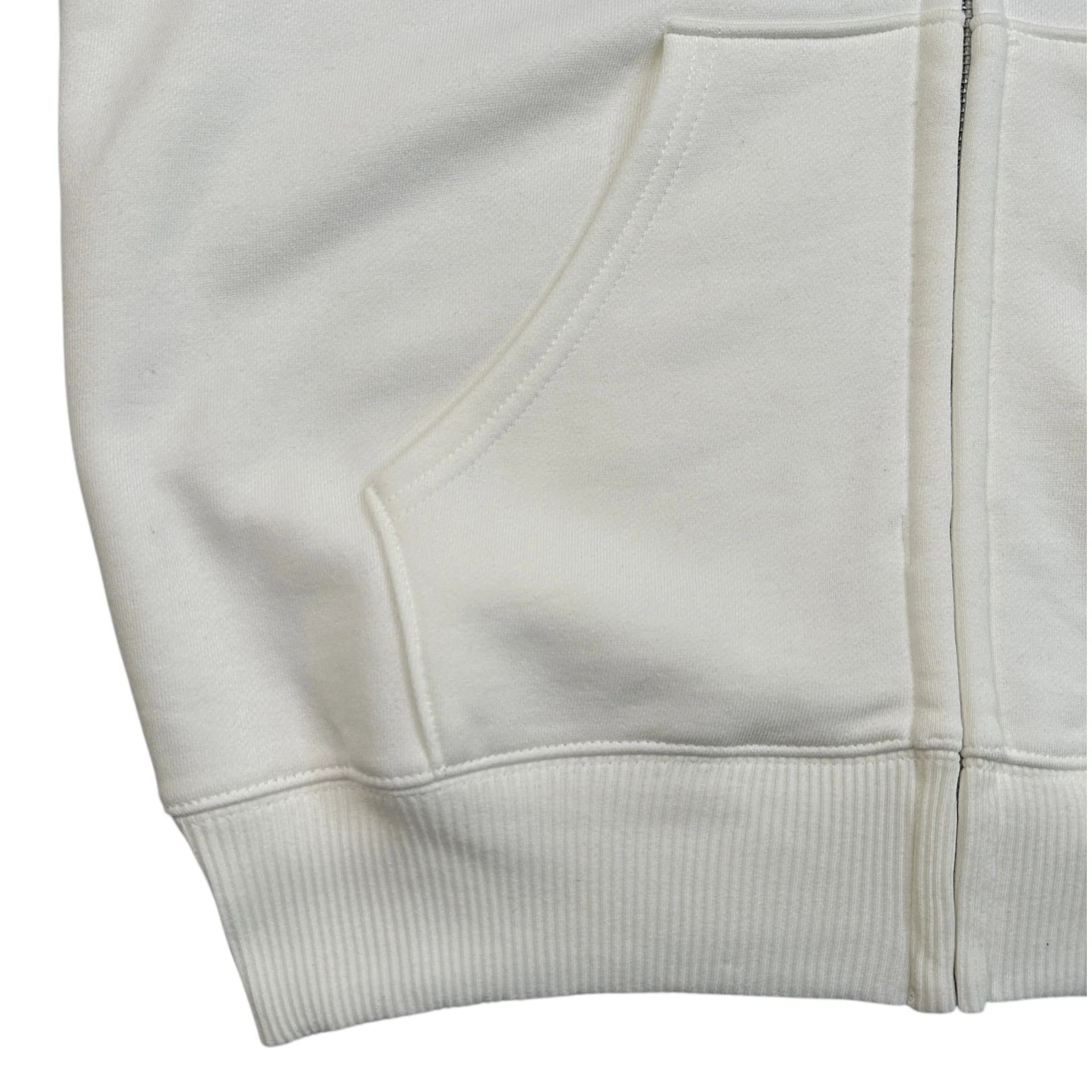 (NEW) AVIREX LOGO ZIP HOODIE - WHITE - Image 4