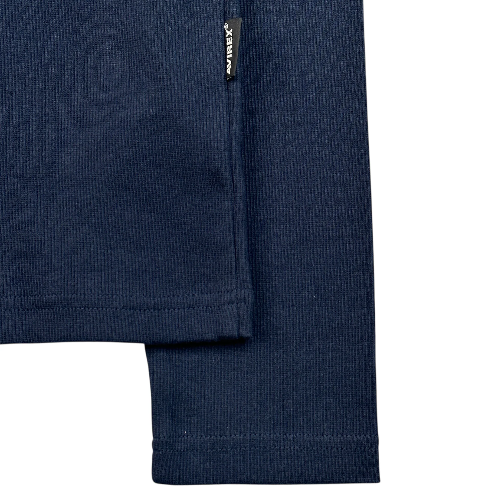 (NEW) AVIREX RIBBED EVERY DAY HENLEY LONG SLEEVE - NAVY - Image 5
