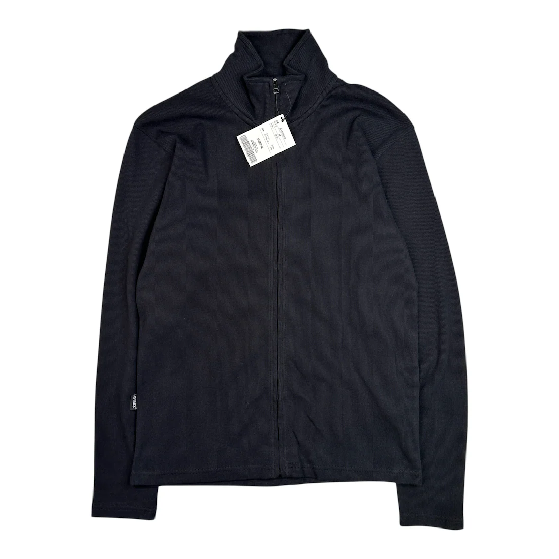 (NEW) AVIREX RIBBED EVERY DAY ZIP UP - BLACK
