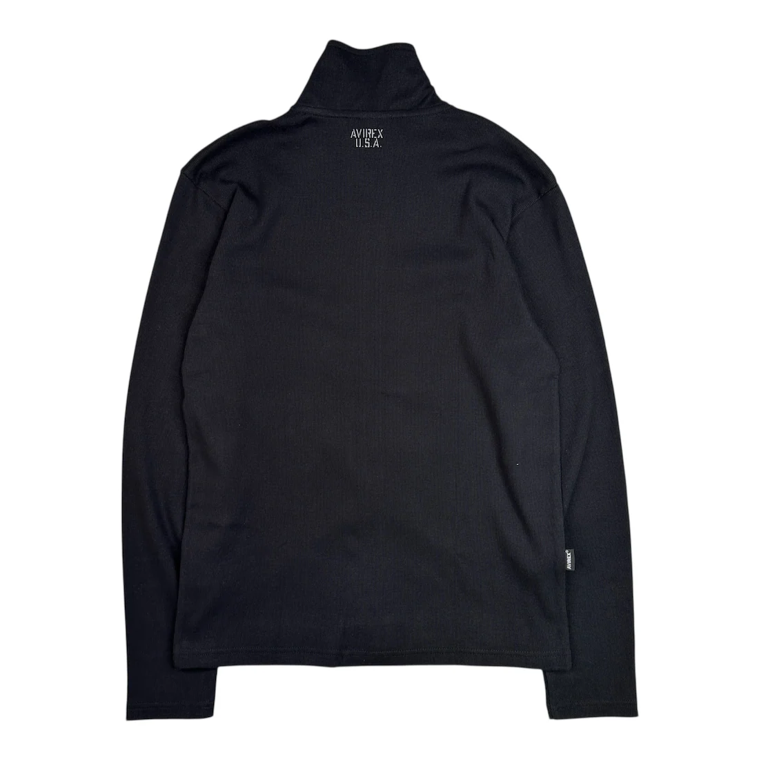 (NEW) AVIREX RIBBED EVERY DAY ZIP UP - BLACK - Image 2