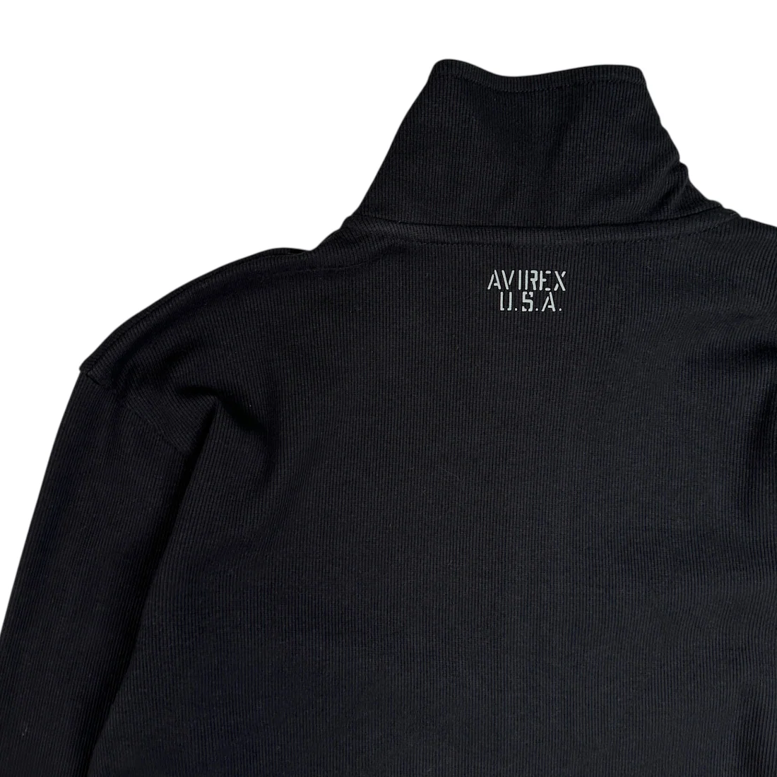 (NEW) AVIREX RIBBED EVERY DAY ZIP UP - BLACK - Image 5