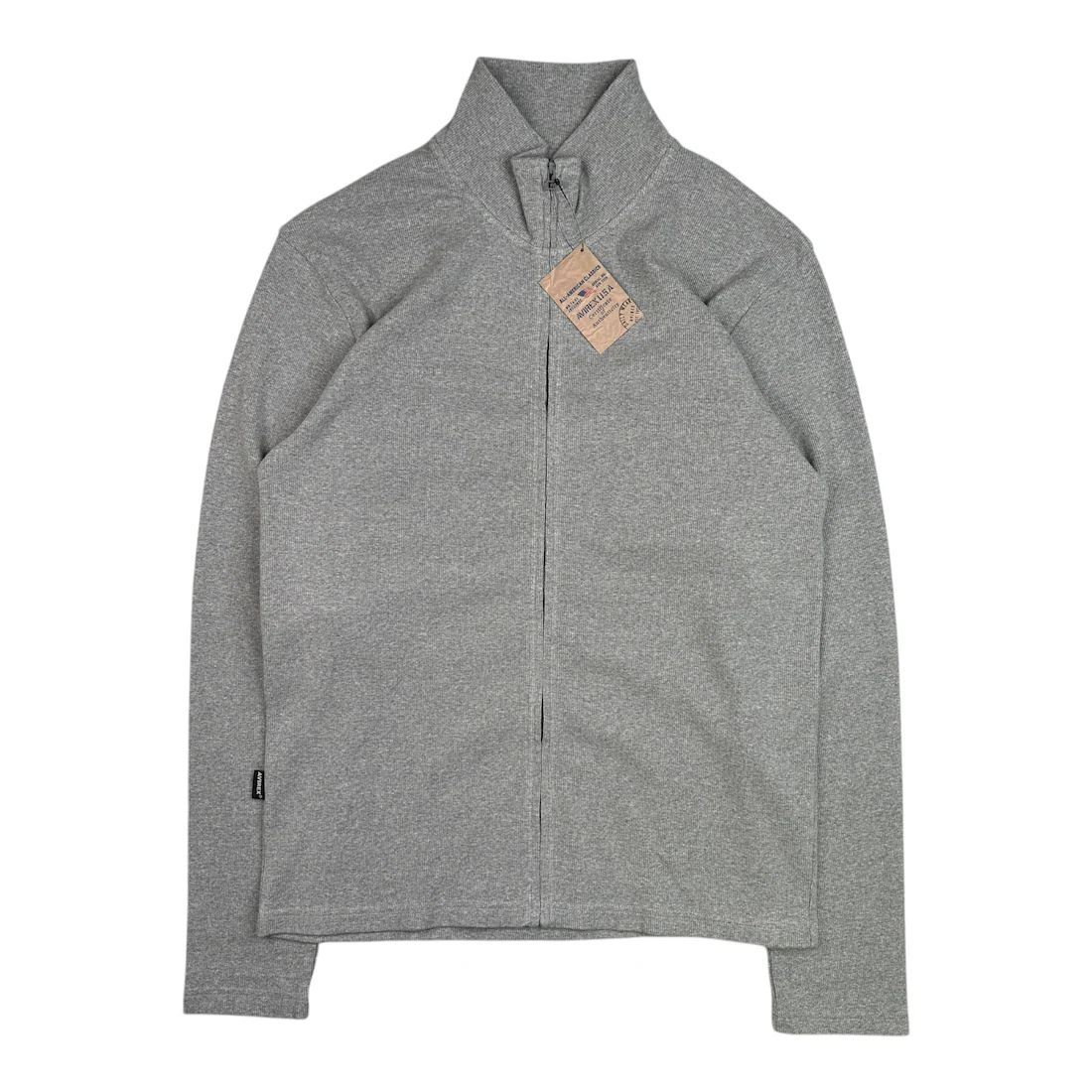 (NEW) AVIREX RIBBED EVERY DAY ZIP UP - GREY