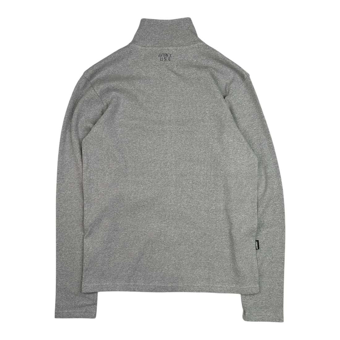 (NEW) AVIREX RIBBED EVERY DAY ZIP UP - GREY - Image 2