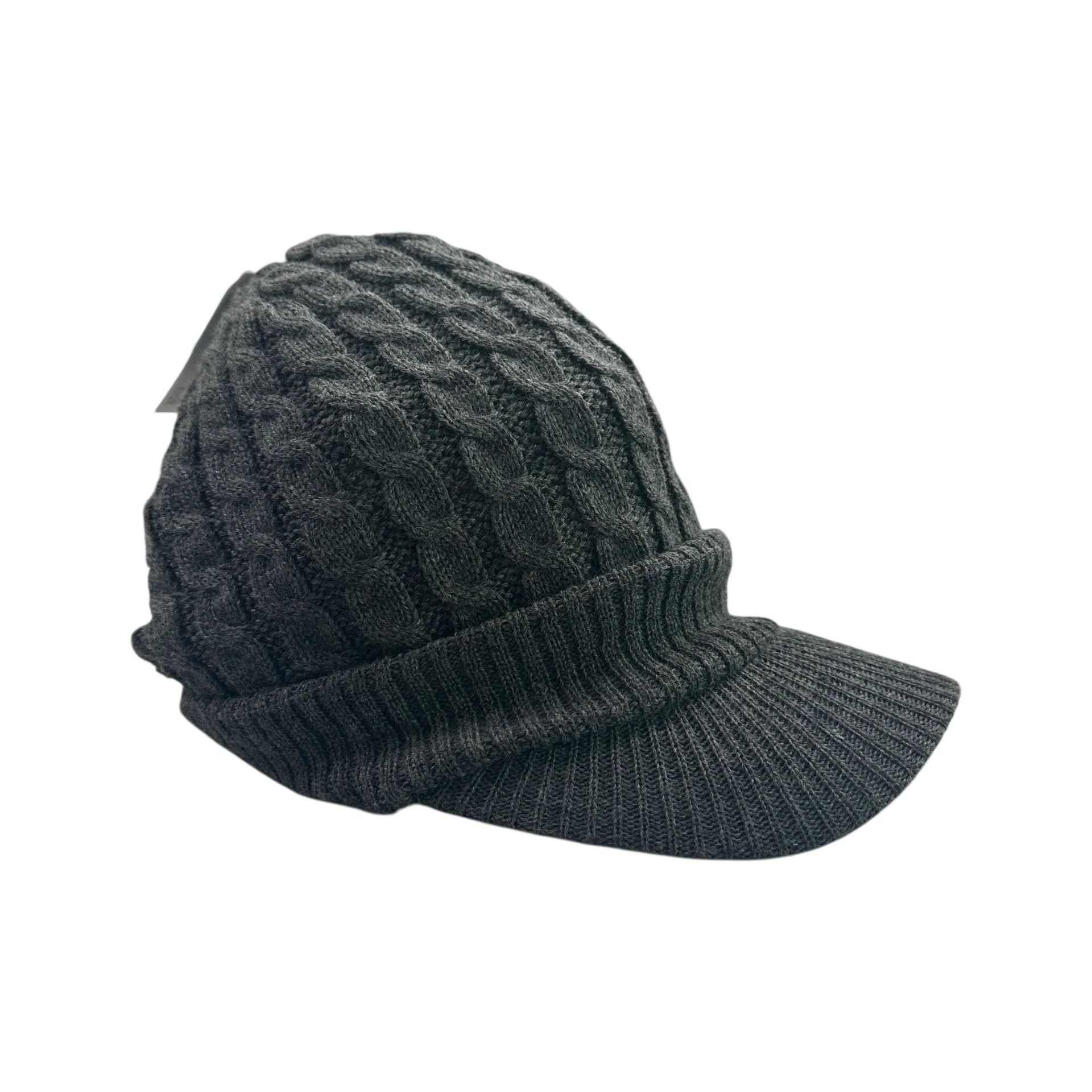(NEW) AVIREX EMBROIDERED LOGO VISOR BEANIE - GREY (80625200-89) - Image 3