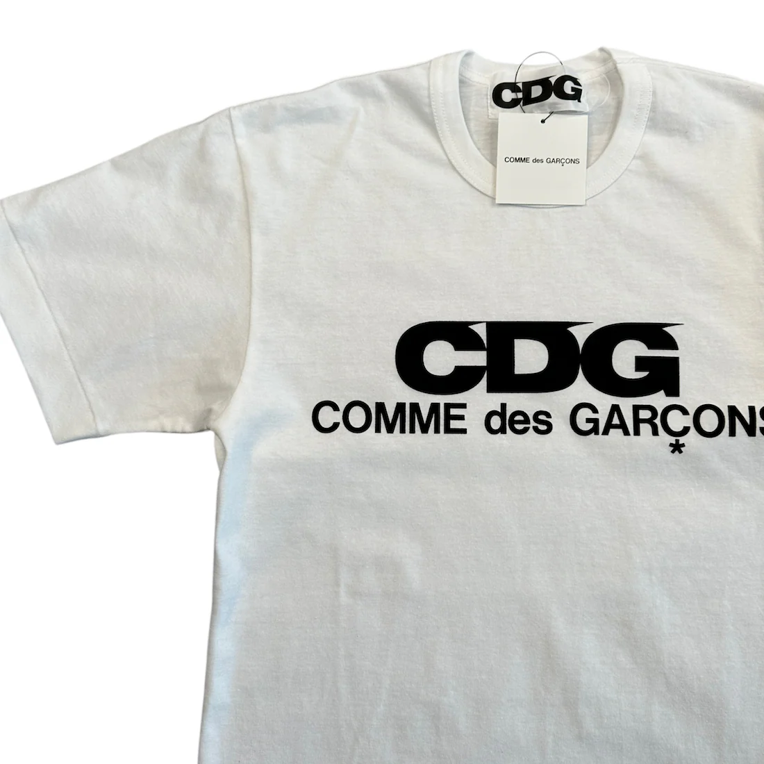 (NEW) COMME DES GARCONS LOGO T-SHIRT - WHITE - Image 3