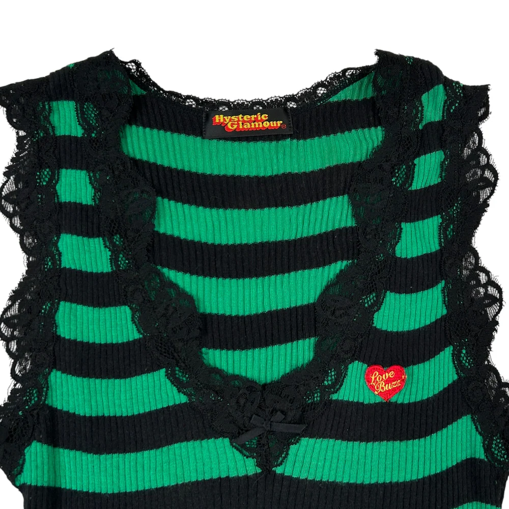(NEW) HYSTERIC GLAMOUR LOVE BUZZ LACE TANK TOP - Image 4