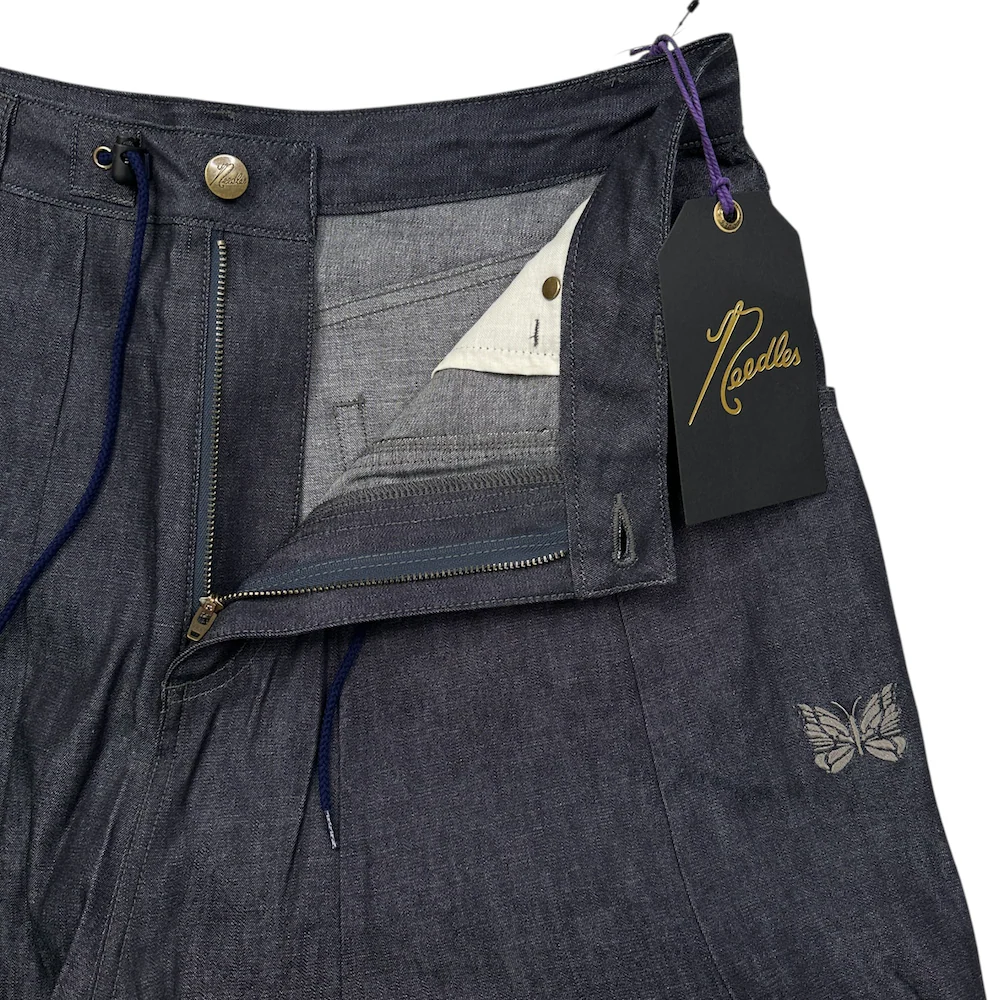 (NEW) NEEDLES 6OZ H.D BUGGY DENIM PANTS - BLUE - Image 2