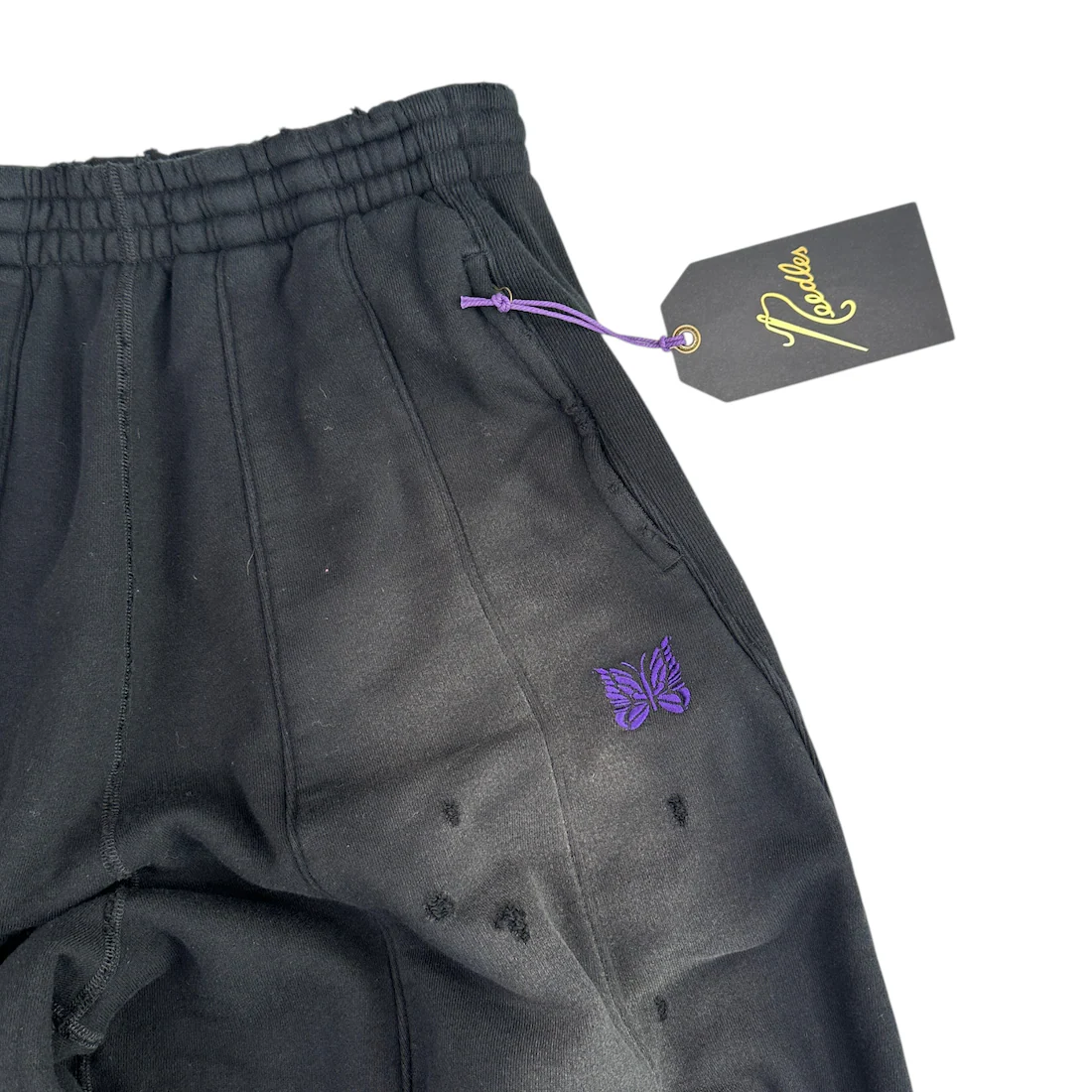 (NEW) NEEDLES DECONSTRUCTED H.D PANTS - BLACK - Image 3