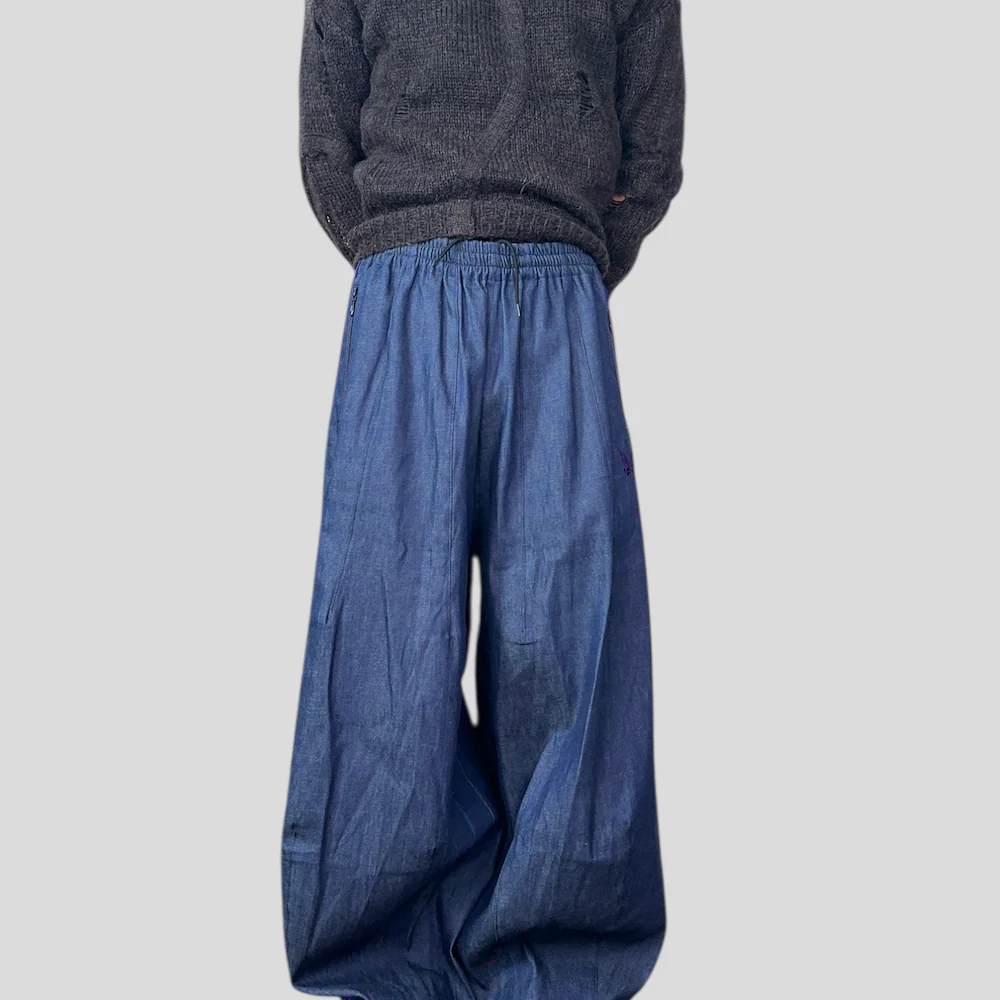 (NEW) NEEDLES H.D DENIM TRACK PANTS - Image 2