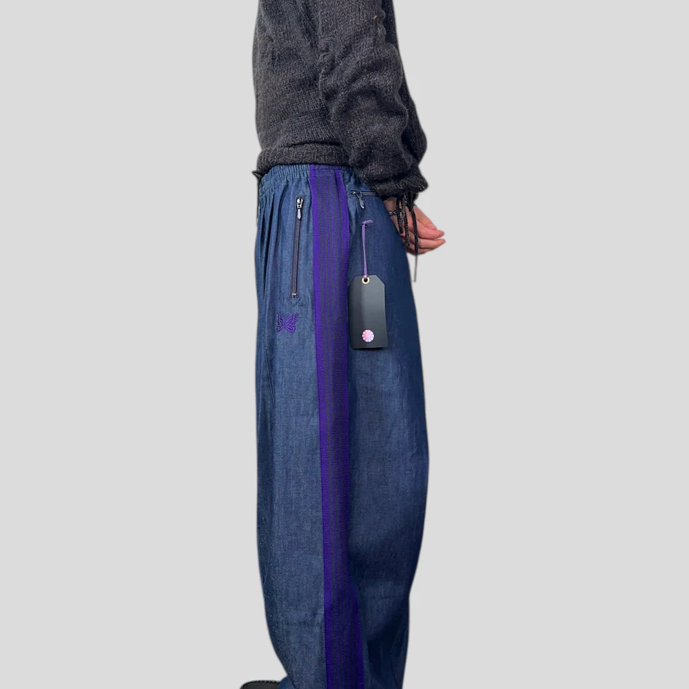 (NEW) NEEDLES H.D DENIM TRACK PANTS - Image 3