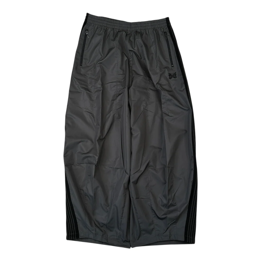 (NEW) NEEDLES H.D NYLON TRACK PANTS - GREY