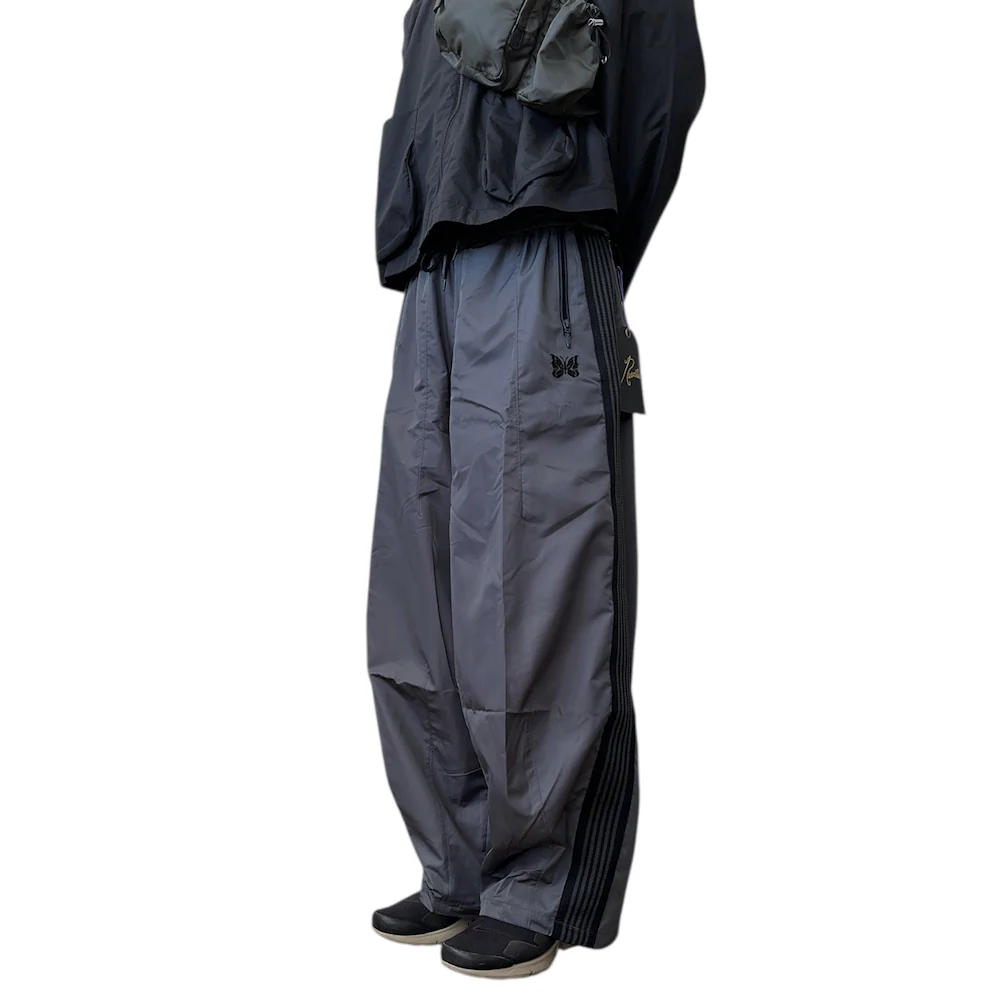 (NEW) NEEDLES H.D NYLON TRACK PANTS - GREY - Image 2