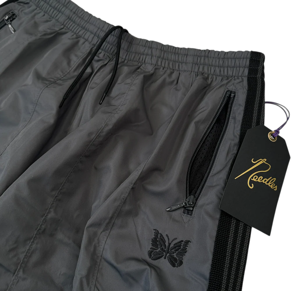 (NEW) NEEDLES H.D NYLON TRACK PANTS - GREY - Image 3