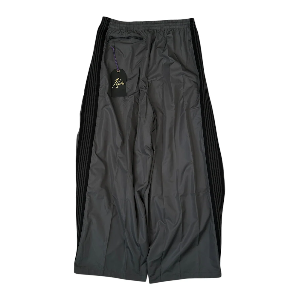 (NEW) NEEDLES H.D NYLON TRACK PANTS - GREY - Image 4