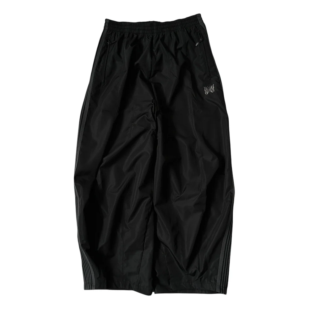 (NEW) NEEDLES H.D NYLON TRACK PANTS - BLACK
