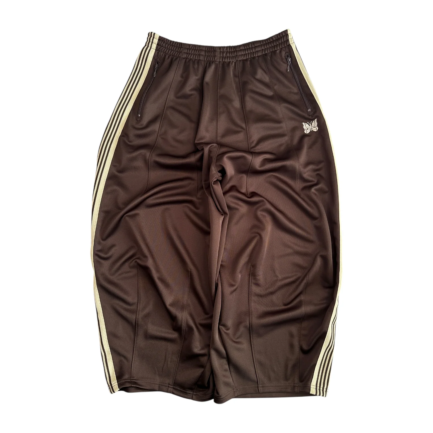 (NEW) NEEDLES H.D. TRACK PANTS - BROWN / BEIGE