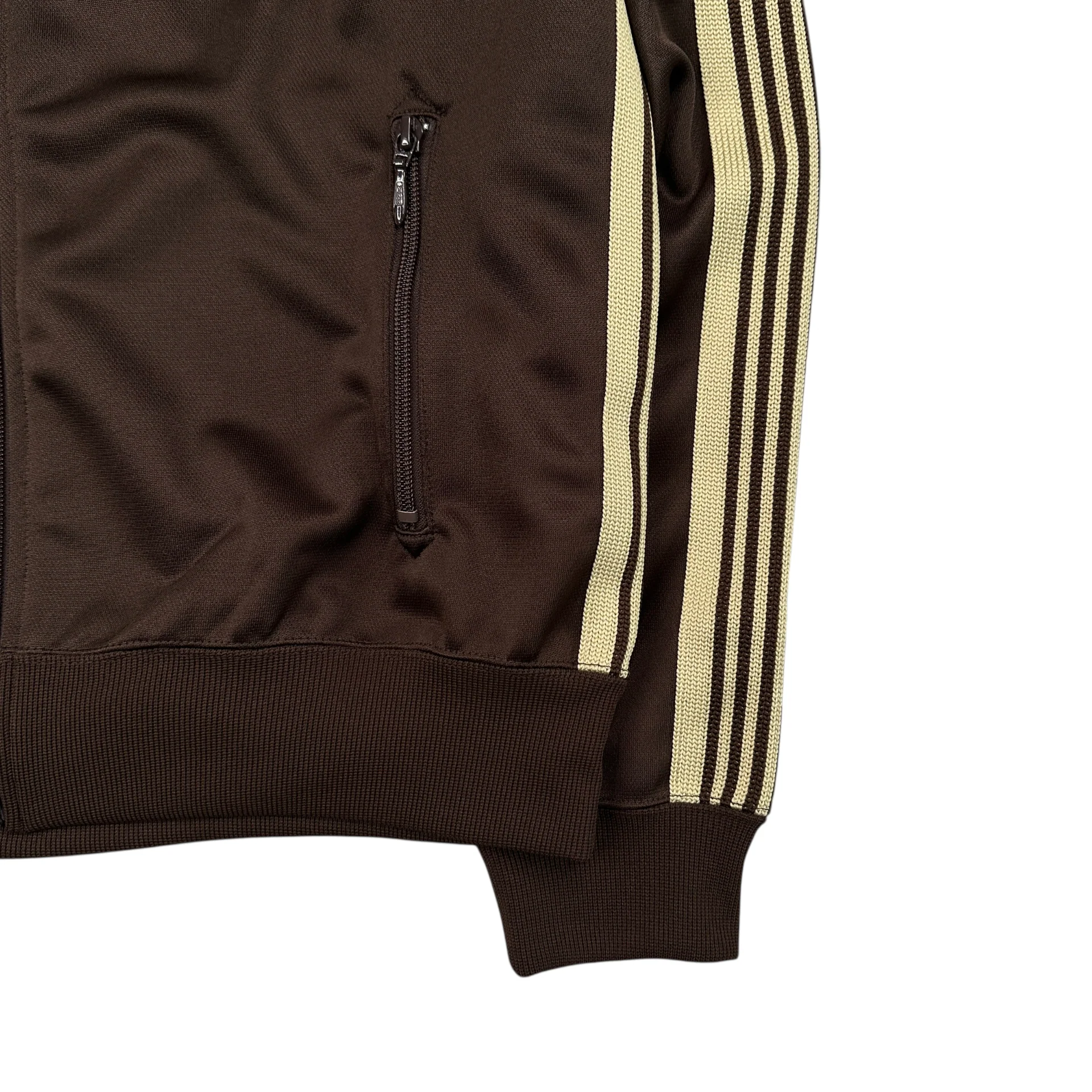 (NEW) NEEDLES POLY SMOOTH TRACK JACKET - BROWN / BEIGE - Image 4