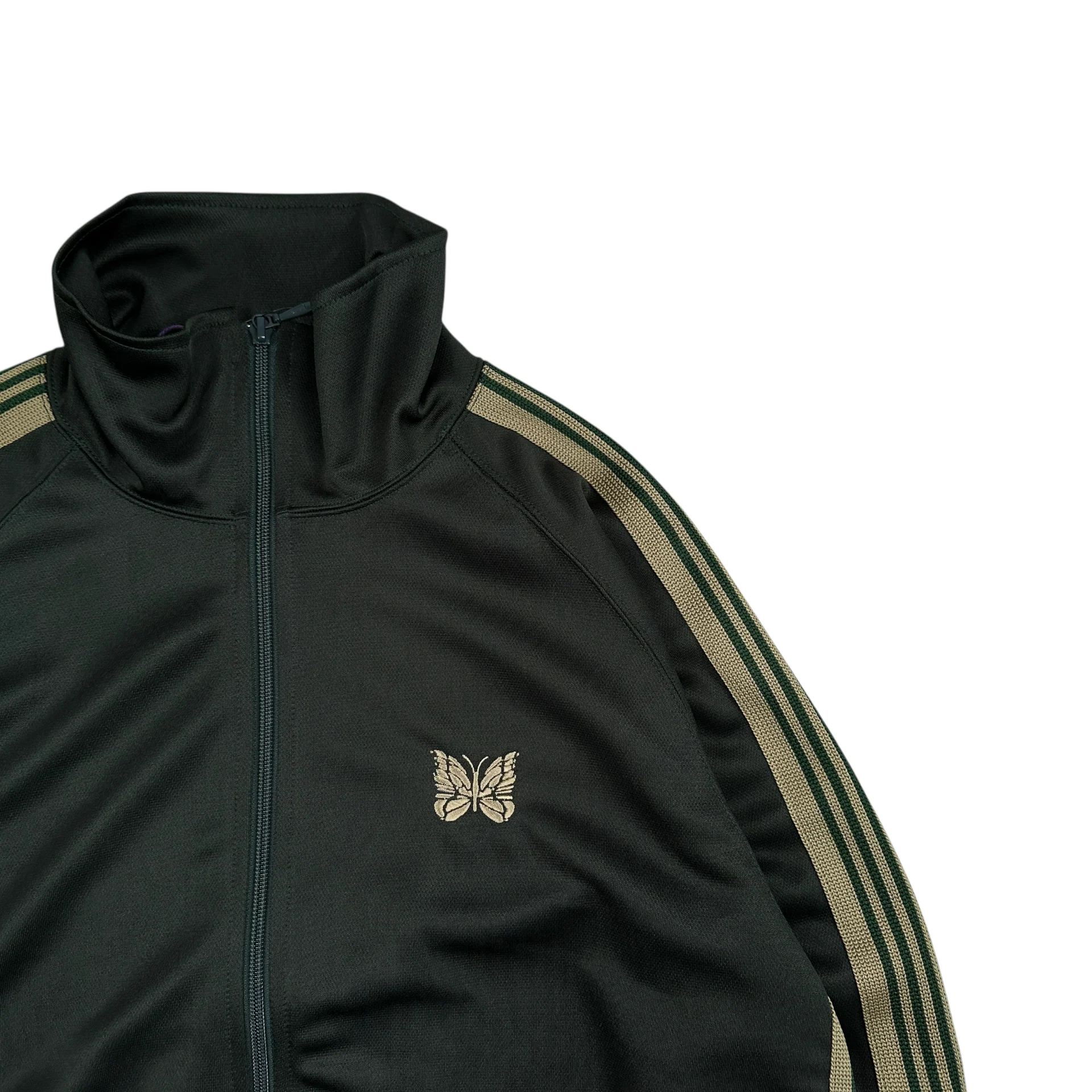 (NEW) NEEDLES POLY SMOOTH TRACK JACKET - GREEN - Image 3