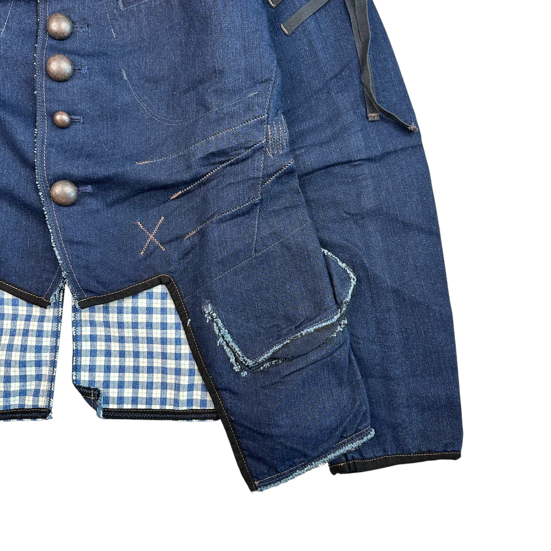 (NEW) (S) MARITHE + FRANCOIS GIRBAUD TAILORED DENIM JACKET - Image 4
