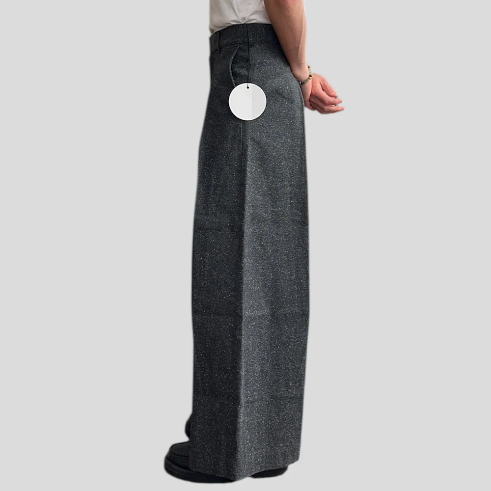 (NEW) VOAAOV 1-TUCK WIDE PANTS - GREY - Image 2