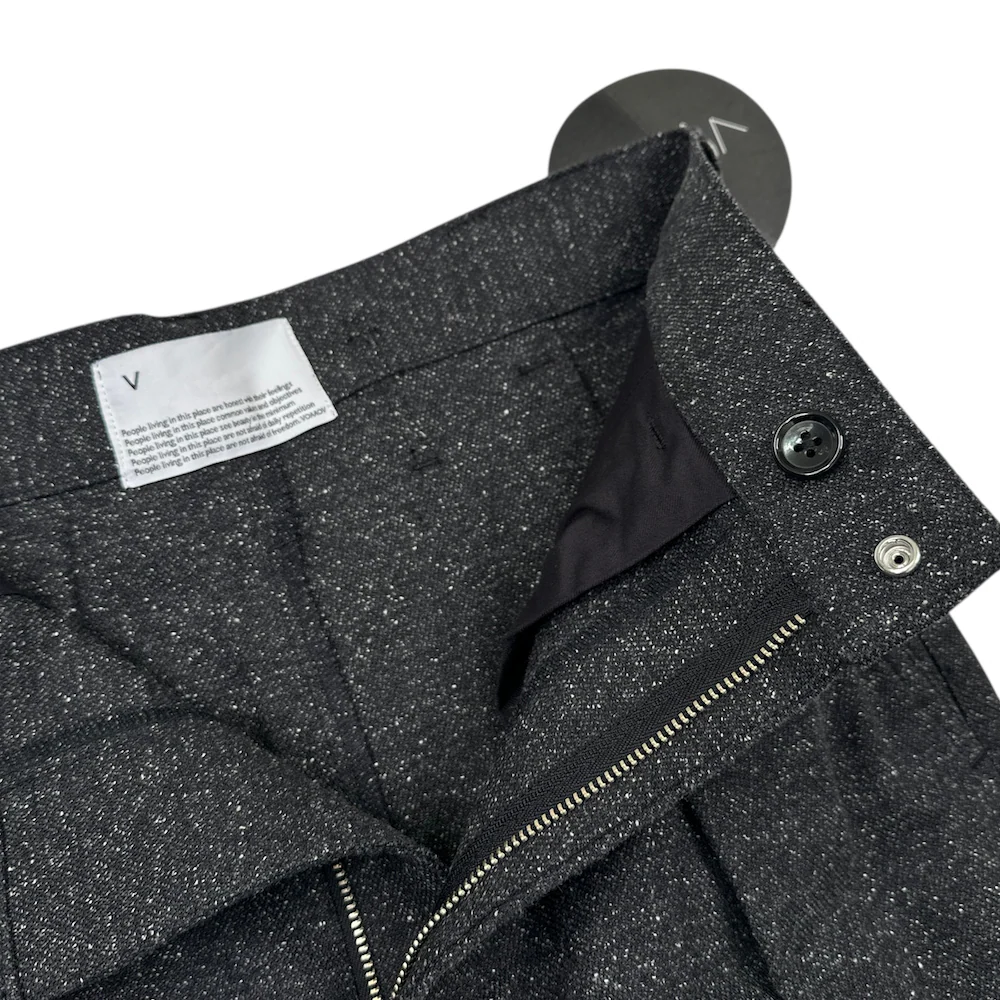 (NEW) VOAAOV 1-TUCK WIDE PANTS - GREY - Image 5