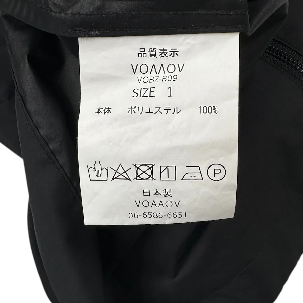 (NEW) VOAAOV COLLARED NYLON JACKET - BLACK - Image 6