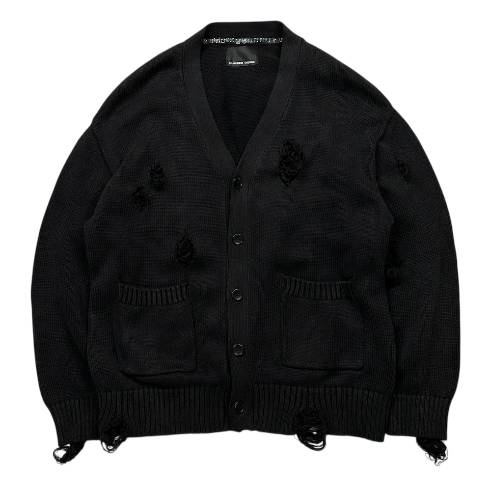 NUMBER (N)INE DISTRESSED CARDIGAN
