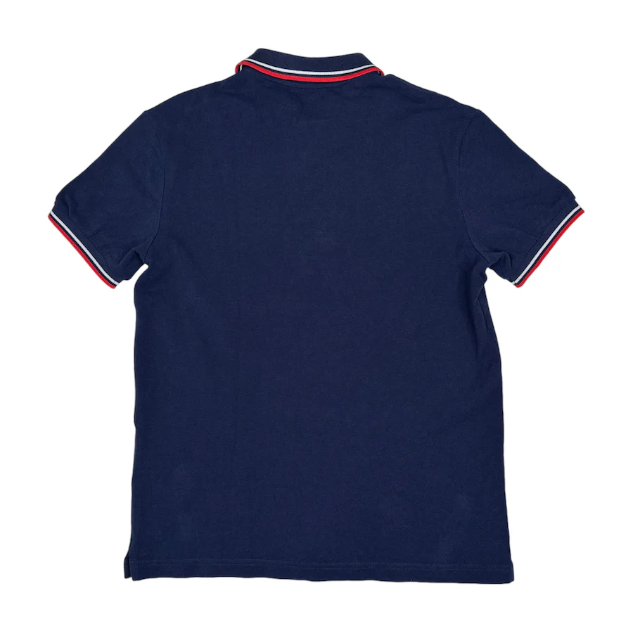 PRADA 2018 RUBBER LOGO POLO SHIRT - NAVY - Image 2