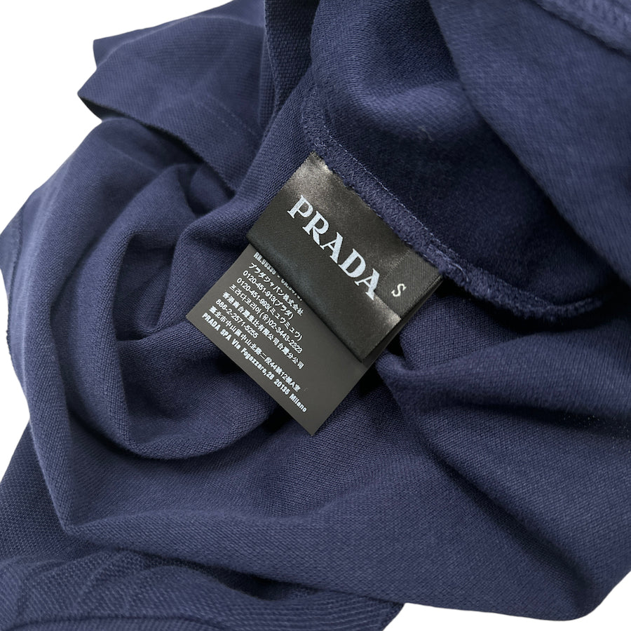 PRADA 2018 RUBBER LOGO POLO SHIRT - NAVY - Image 5