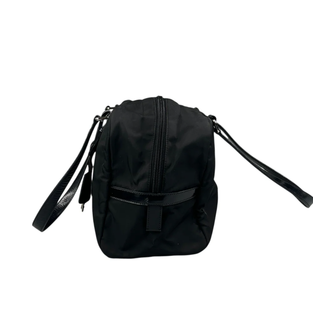 PRADA BLACK NYLON BOWLING BAG - Image 4