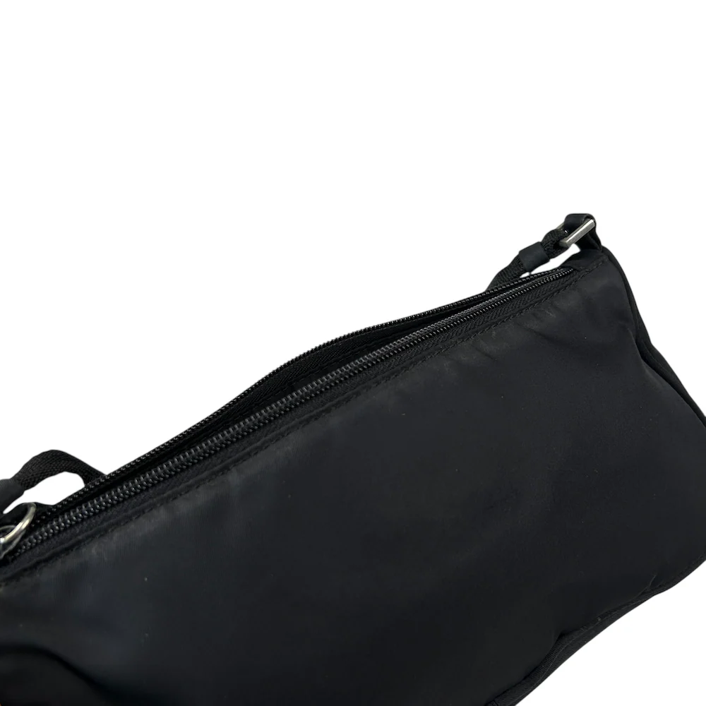 PRADA BLACK NYLON POCHETTE BAG - BLACK - Image 4